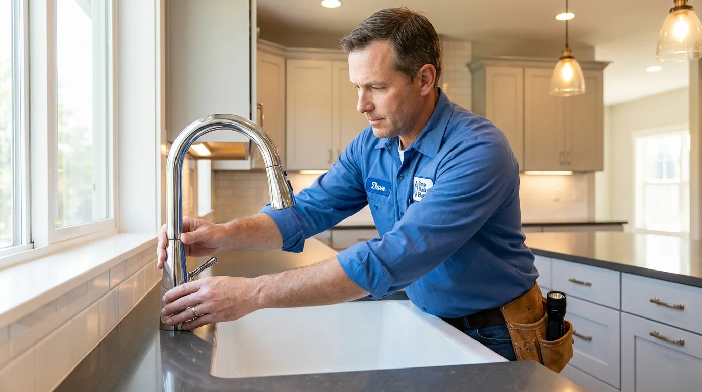 Kitchen faucet installation by Johns Plumbing LLC in Gibson City