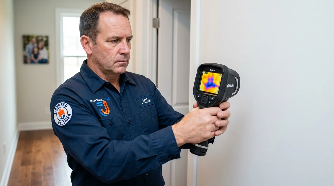 Thermal imaging leak detection by Johns Plumbing LLC in Gibson City